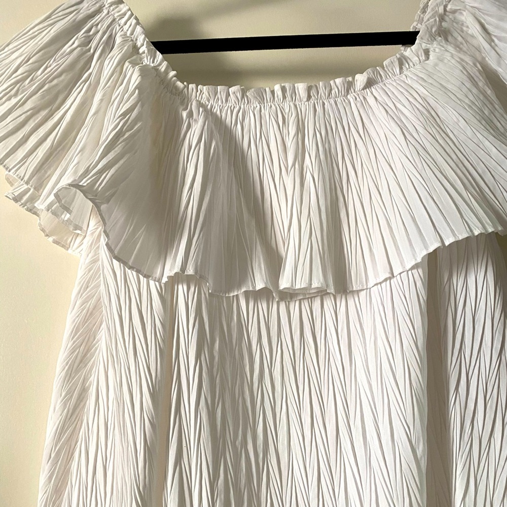 ZARA white off the shoulder dress - Picture 3 of 4